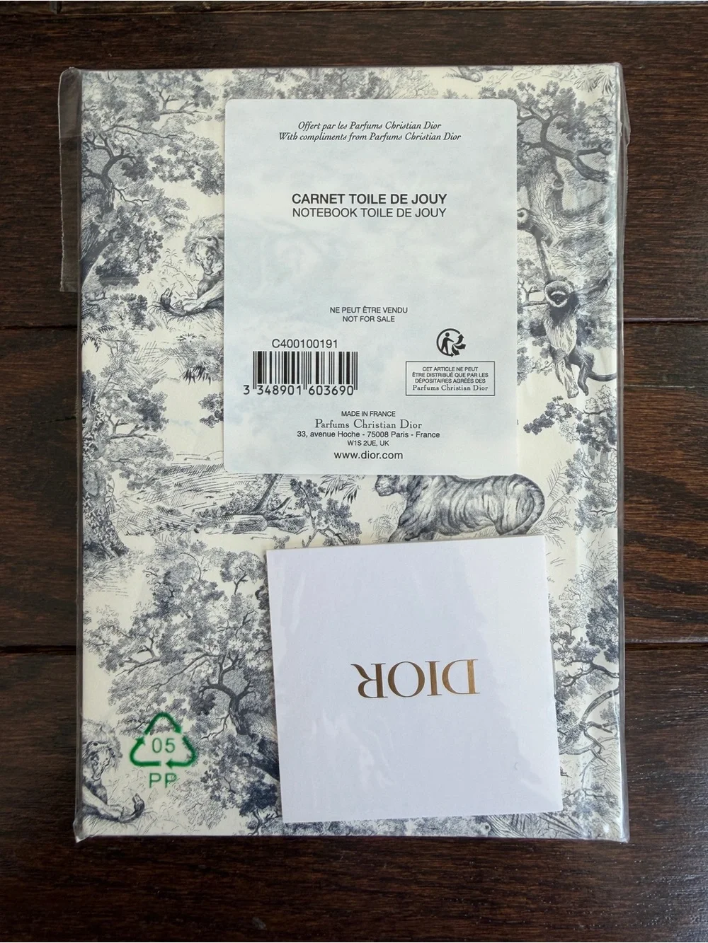 Dior Toile De Joy Hardcover Notebook in Gold color logo - Made in France 🇫🇷